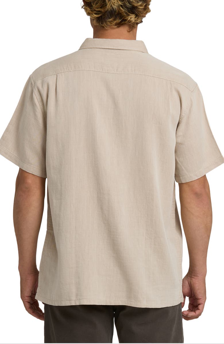 Billabong Cordoba Short Sleeve Linen Blend Button-Up Shirt, Alternate, color, Desert Khaki