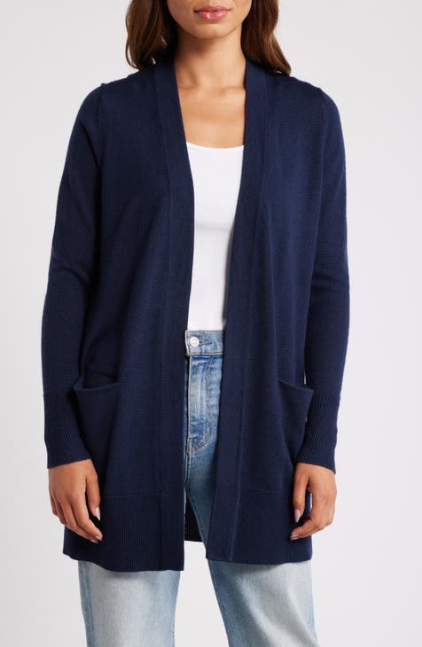 Dark blue long cardigan best sale