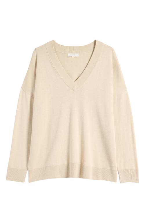 Shop Treasure & Bond Relaxed V-neck Sweater In Beige Castle