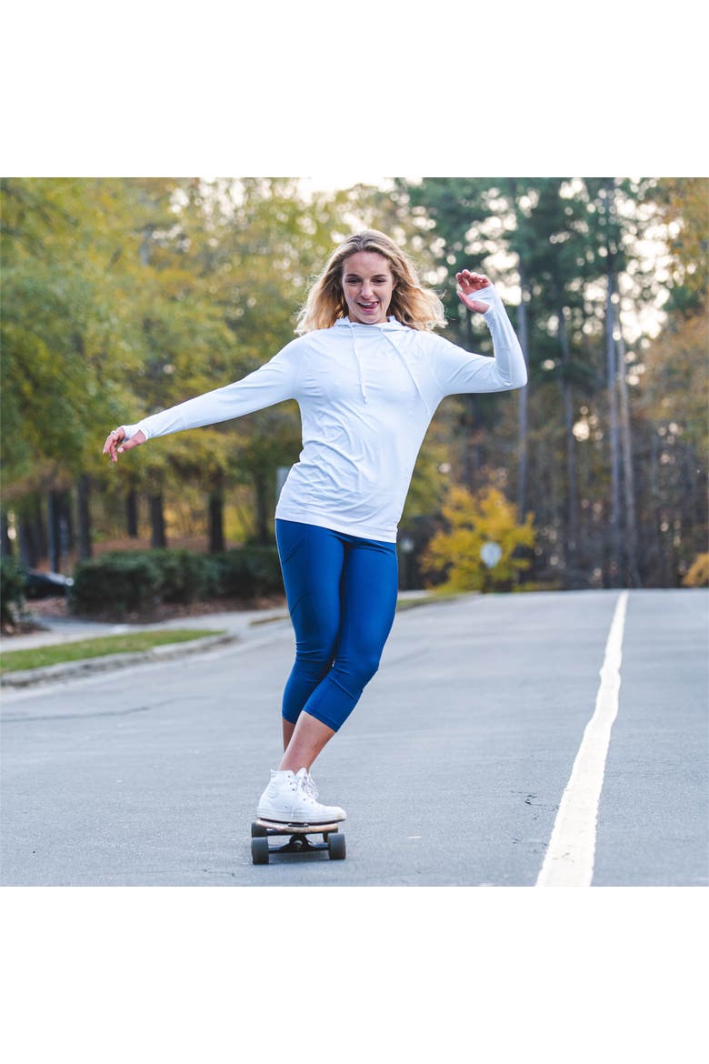 Unisex Long Sleeve UV Protection Hoodie Shirt, Alternate, color, White