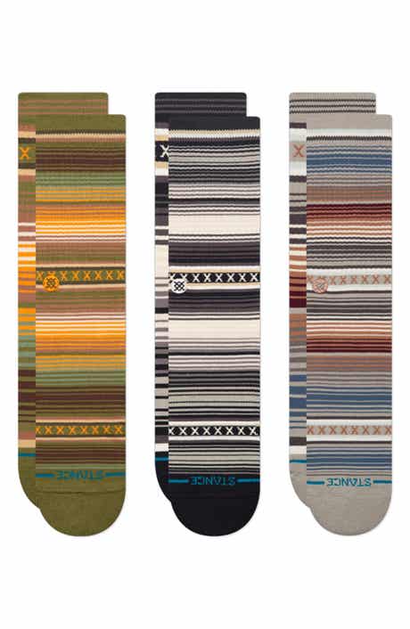 Assorted 3-Pack Curren Mismatched Stripe Crew Socks