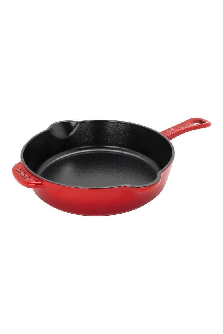 8.5-Inch Enameled Cast Iron Traditional Deep Skillet, Main, color, CHERRY