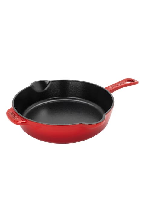 8.5-Inch Enameled Cast Iron Traditional Deep Skillet