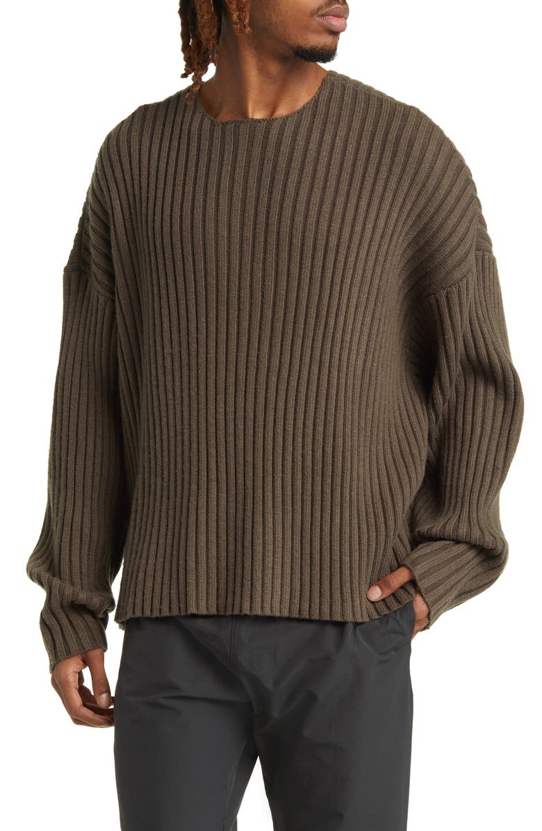 Fear of God Essentials Raw Neck Sweater, Main, color,