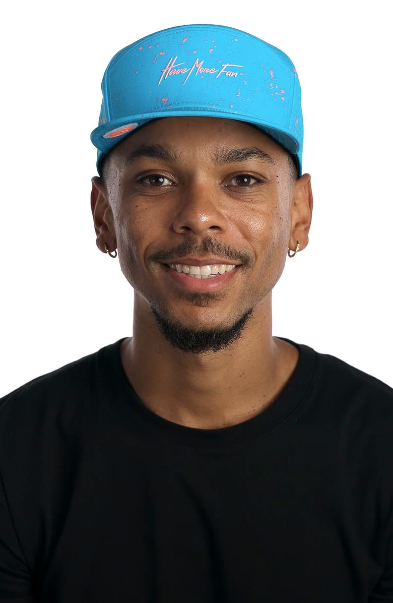 Melin Trenches Icon Neon Drip Hydro Performance Snapback Hat, Alternate, color, Electric Blue