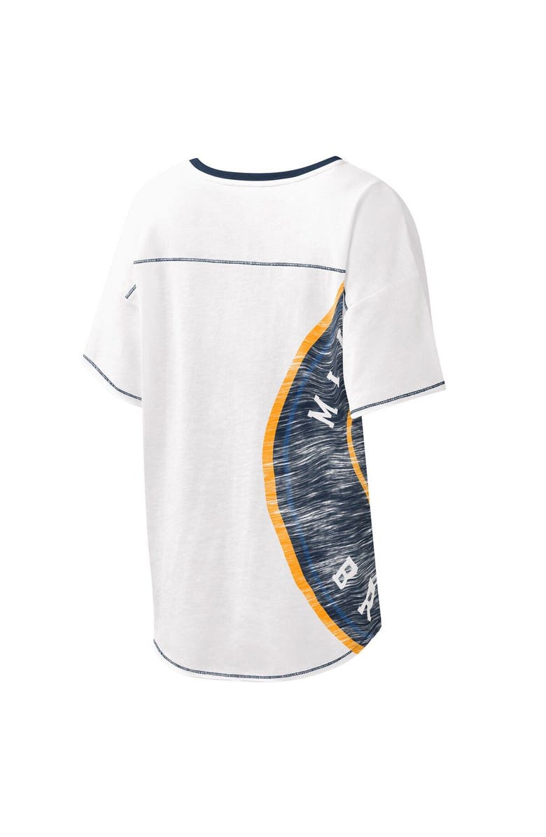 STARTER Women's Starter White Milwaukee Brewers Perfect Game V-Neck T-Shirt, Alternate, color, White