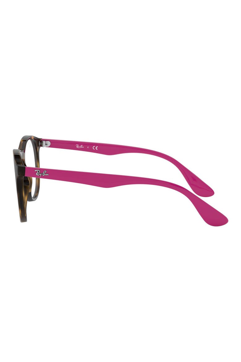 Kids' 46mm Round Optical Glasses, Alternate, color, HAVANA RED