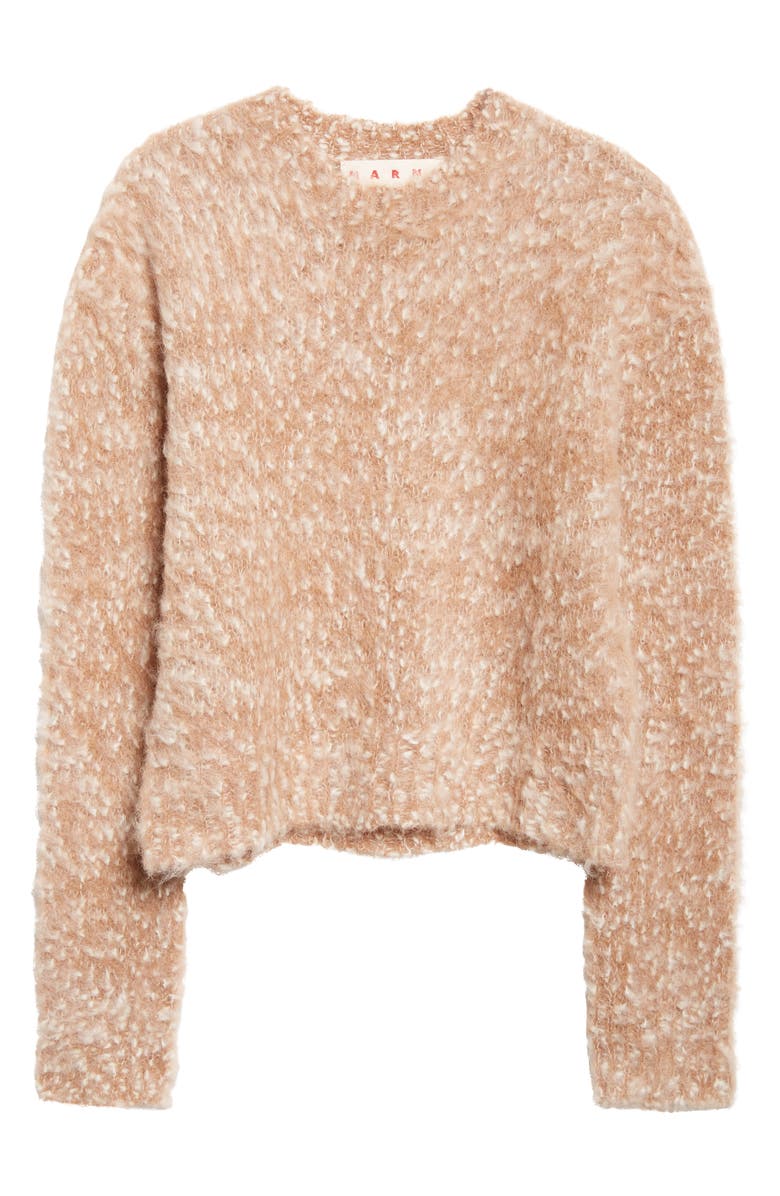 Marni Brushed Crewneck Sweater, Alternate, color, Caramel