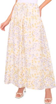 Halogen® Drawstring Waist Maxi Skirt