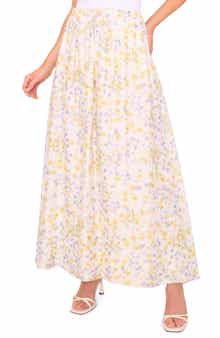 Drawstring Waist Maxi Skirt