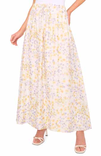 Drawstring Waist Maxi Skirt
