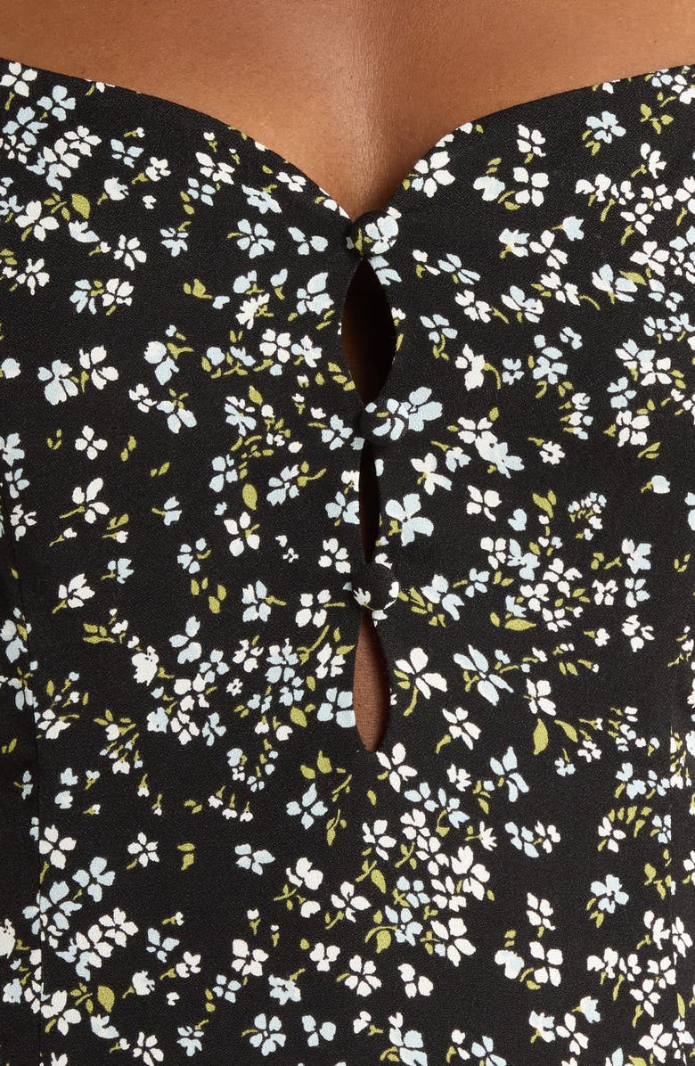 Reformation Francy Floral Print Cutout Tank, Alternate, color, Colette