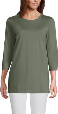 Lands' End 3/4 Sleeve Cotton Supima Tunic