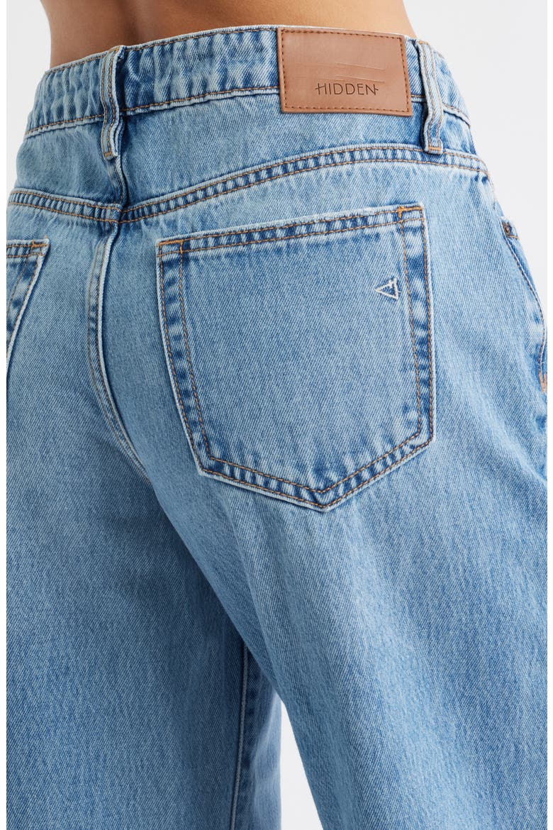 Seamed Wide Leg Dad Jeans, Alternate, color, MED.WASH