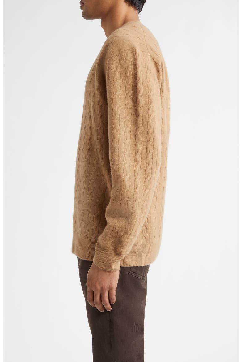 V-Neck Wool Sweater, Alternate, color, TOFFEE
