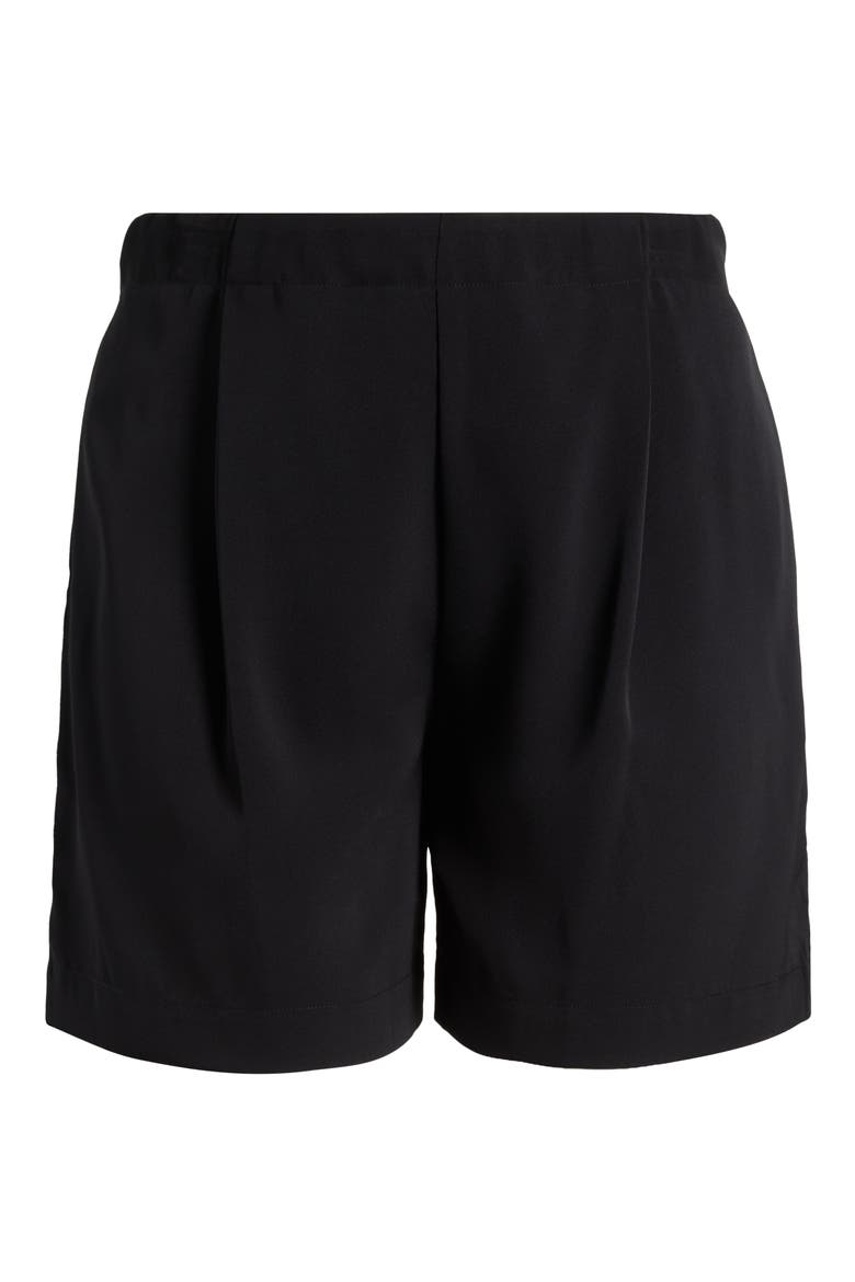 Dia Pleated Shorts, Alternate, color, BLACK