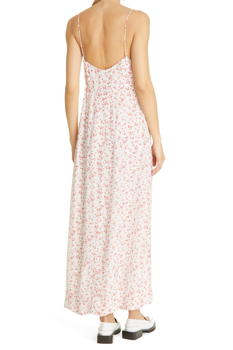 Floral Georgette Tank Dress, Alternate, color, EGRET