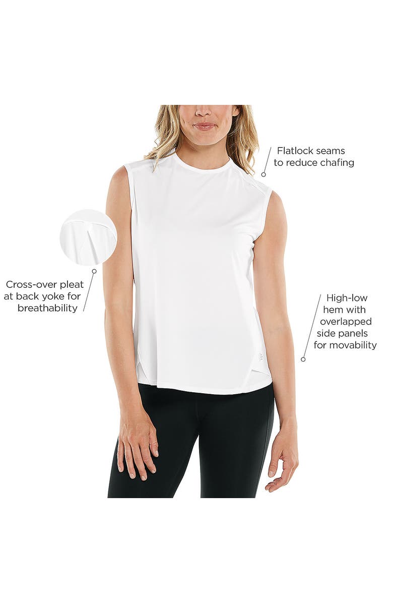 Coolibar Women's Tank - UPF 50+ Sun Protection - Accelera, Alternate, color, Black