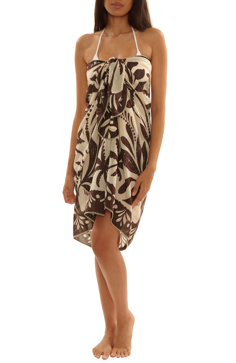 Trina Turk Syros Cover-Up Pareo, Alternate, color, Tan Multi