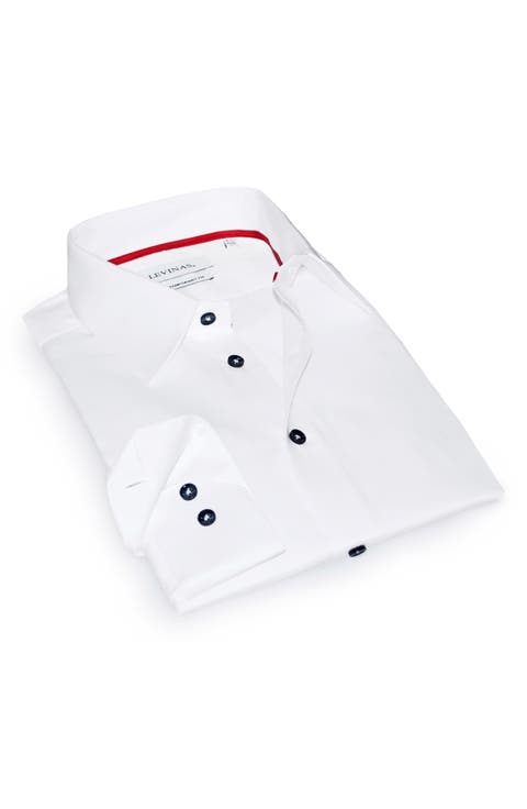 Contemporary Fit Solid Button-Up Shirt