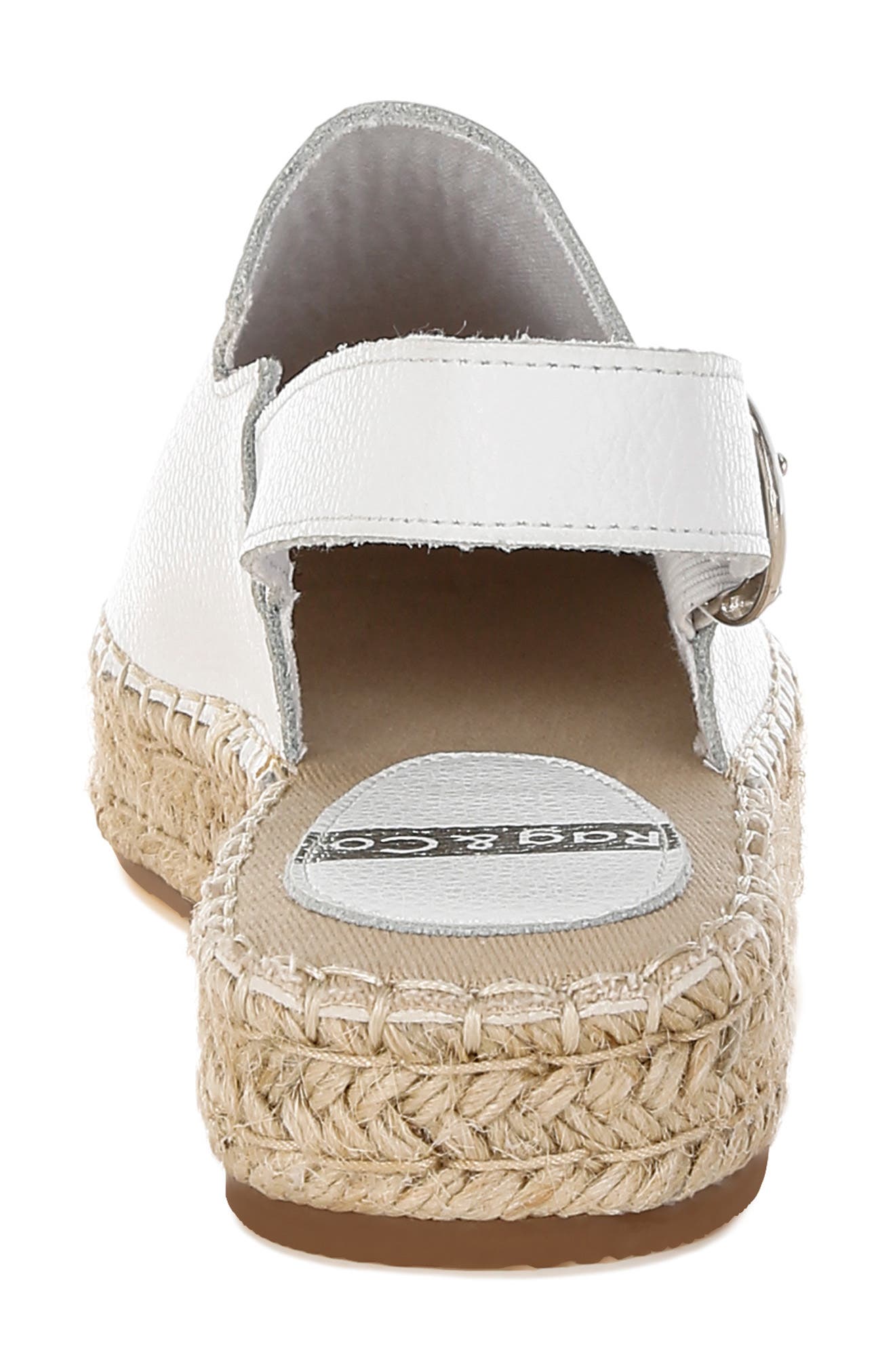 Rag & Co Azula Espadrille Slingback Flat, Alternate, color, White