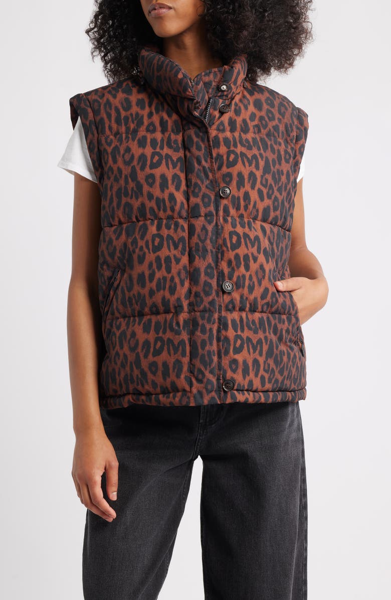 Damson Madder Pearl Convertible Hooded Puffer Jacket, Alternate, color, Leopard