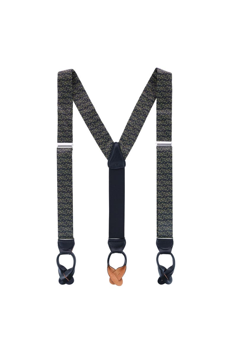Trafalgar Scroll Silk Button End Suspenders, Alternate, color,