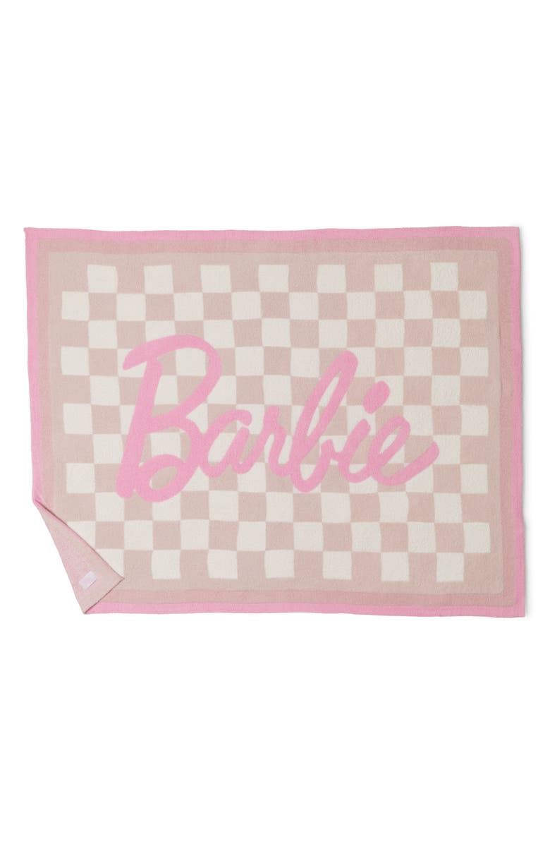 Barefoot Dreams<sup>®</sup> x Barbie CozyChic<sup>®</sup> Checker Throw Blanket, Alternate, color, 