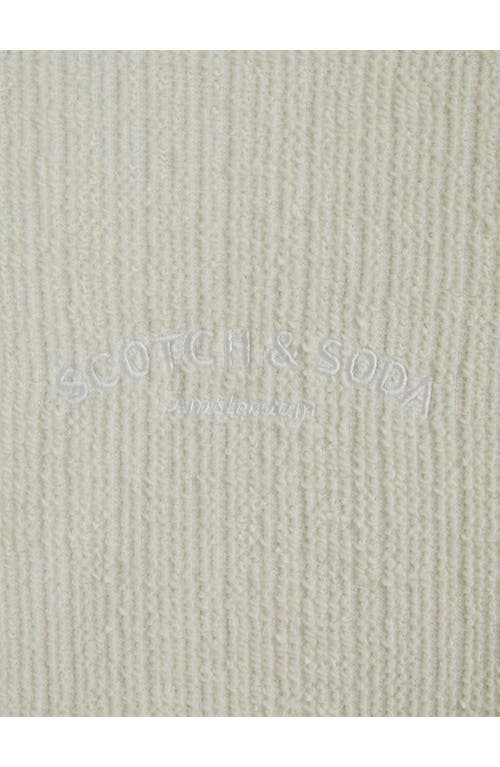Scotch & Soda Textured Slub Knit T-shirt In Neutral