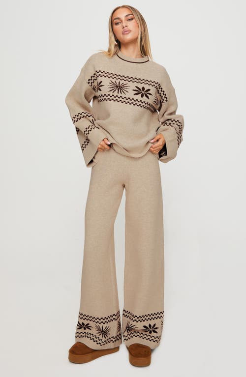 Princess Polly Anok Star Sweater Pants In Brown