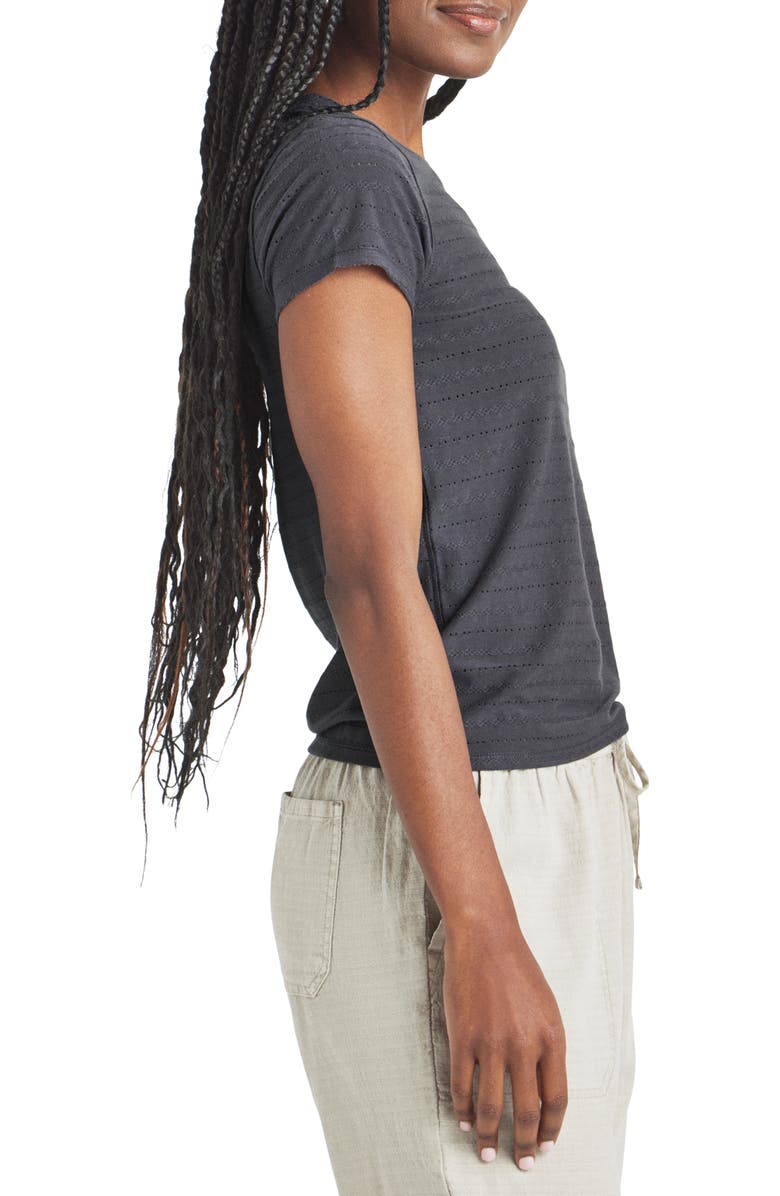 Splendid Palmer Pointelle Stripe T-Shirt, Alternate, color, 