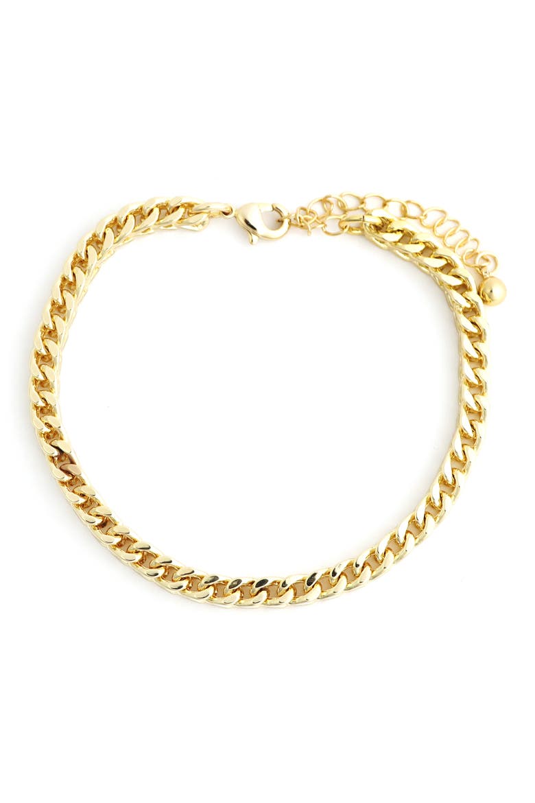 Curb Chain Bracelet, Main, color, GOLD