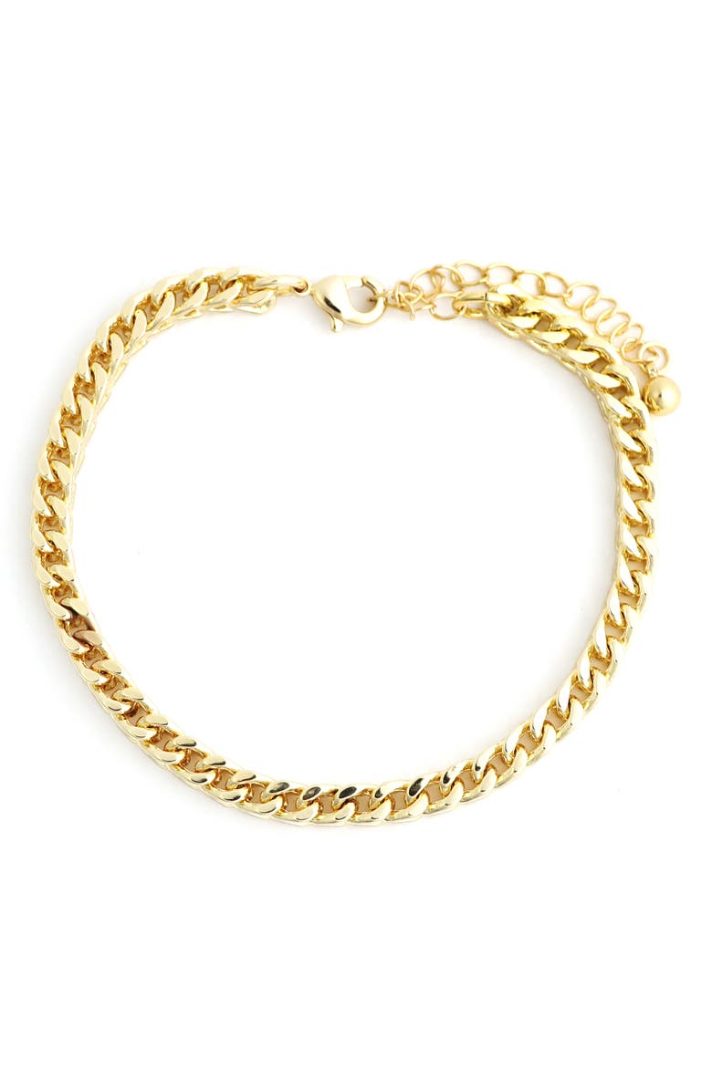 Panacea Curb Chain Bracelet, Main, color, Gold