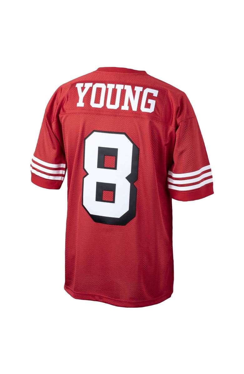 Mitchell & Ness Men's Mitchell & Ness Steve Young Scarlet San Francisco 49ers 1994 Authentic Throwback Retired Player Jersey, Alternate, color, 