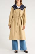 Damson Madder Ella Organic Cotton Trench Coat
