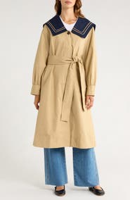 Damson Madder Ella Organic Cotton Trench Coat