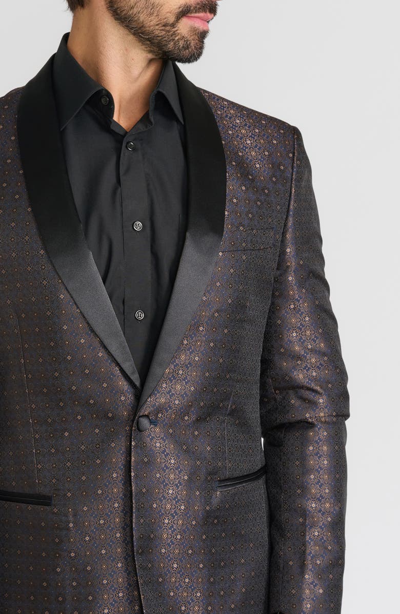 SAVILE ROW CO Jacquard Dinner Jacket, Alternate, color, Navy