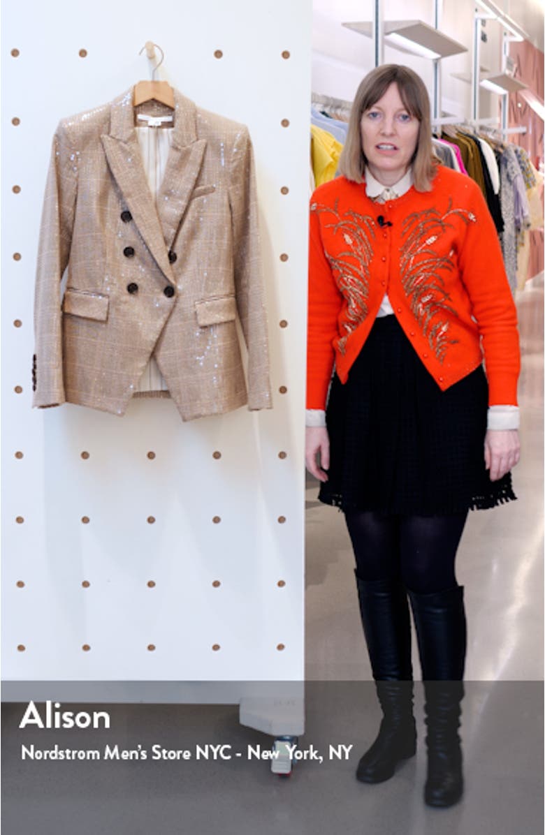 Miller Sequin Tweed Cutaway Dickey Jacket, sales video thumbnail