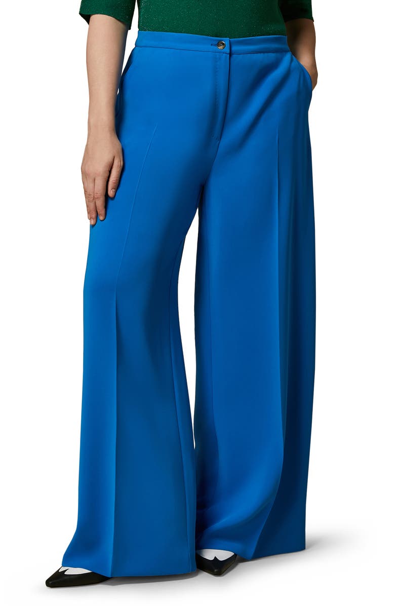 Marina Rinaldi Cady Palazzo Pants, Main, color, Cornflower