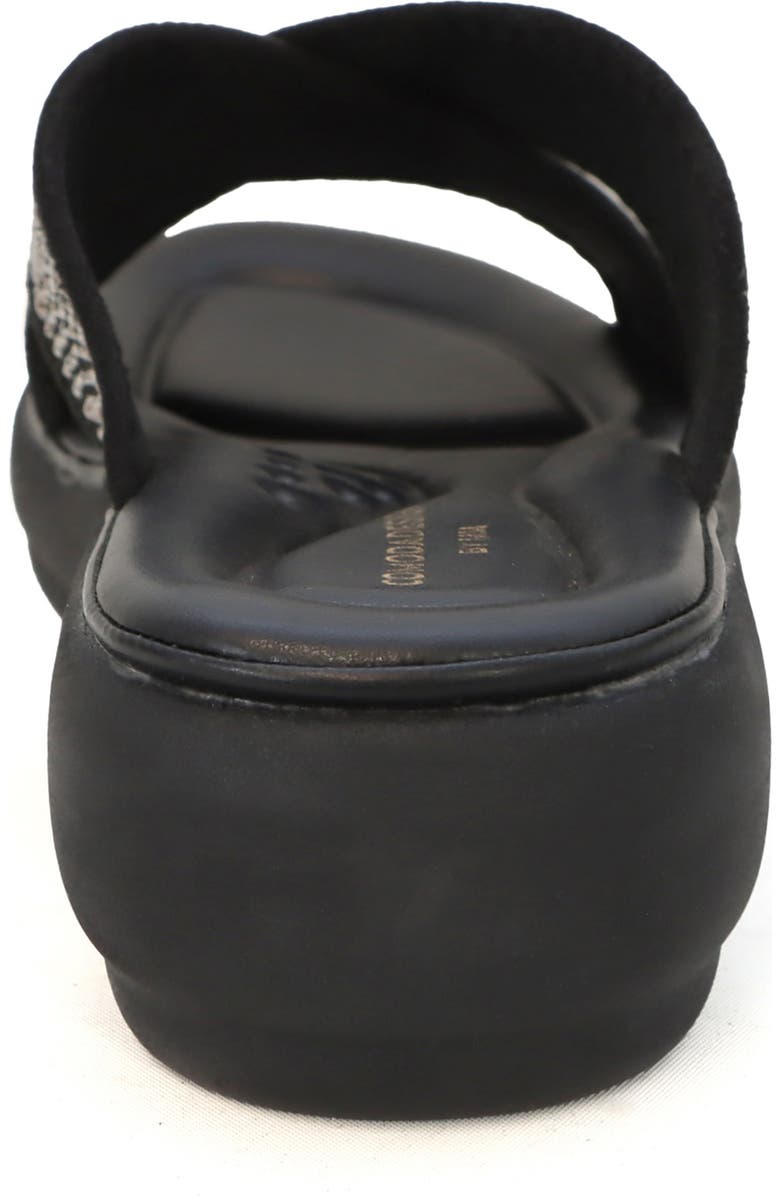 COMODA DESIGNS Nomi Rhinestone Embellished Slide Sandal, Alternate, color, Black