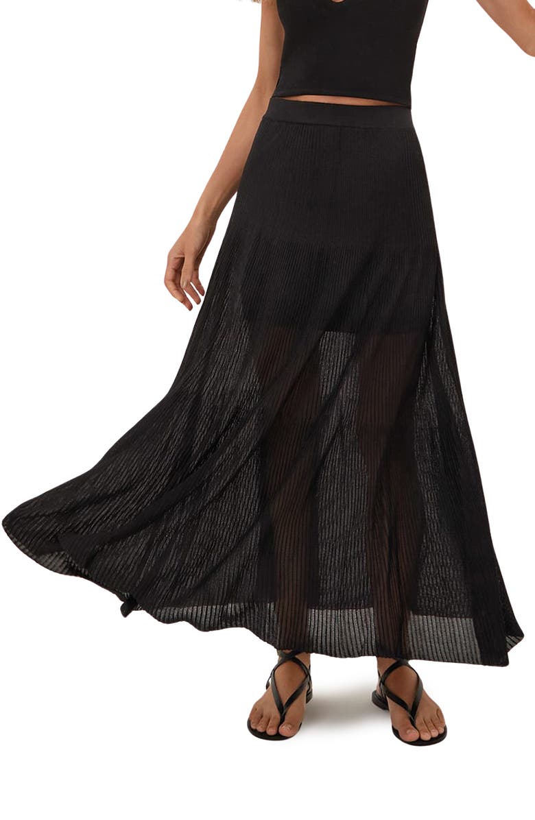 ViX Paula Hermanny Maira Rib Cover-Up Skirt, Main, color,