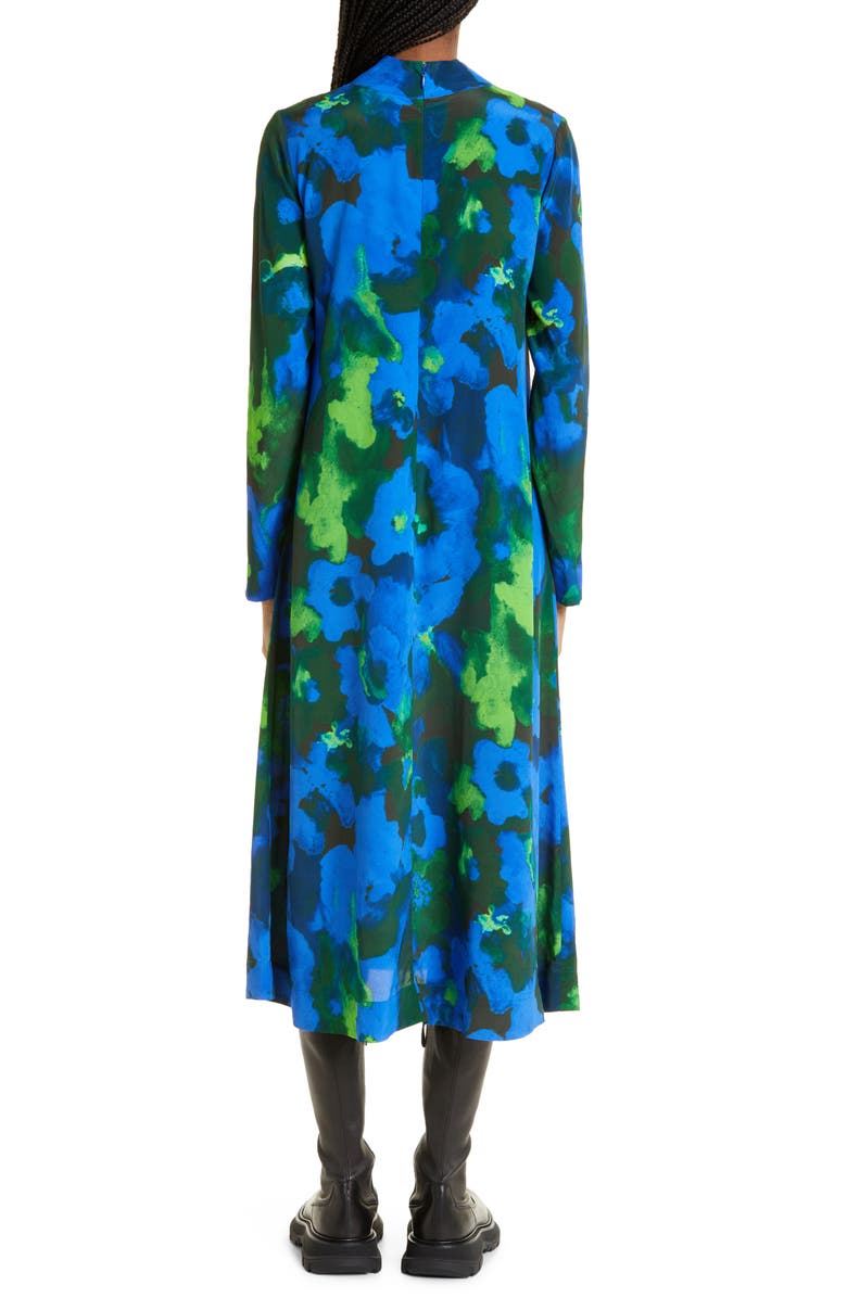 Stine Goya Millie Floral Long Sleeve Silk Blend Dress, Alternate, color,