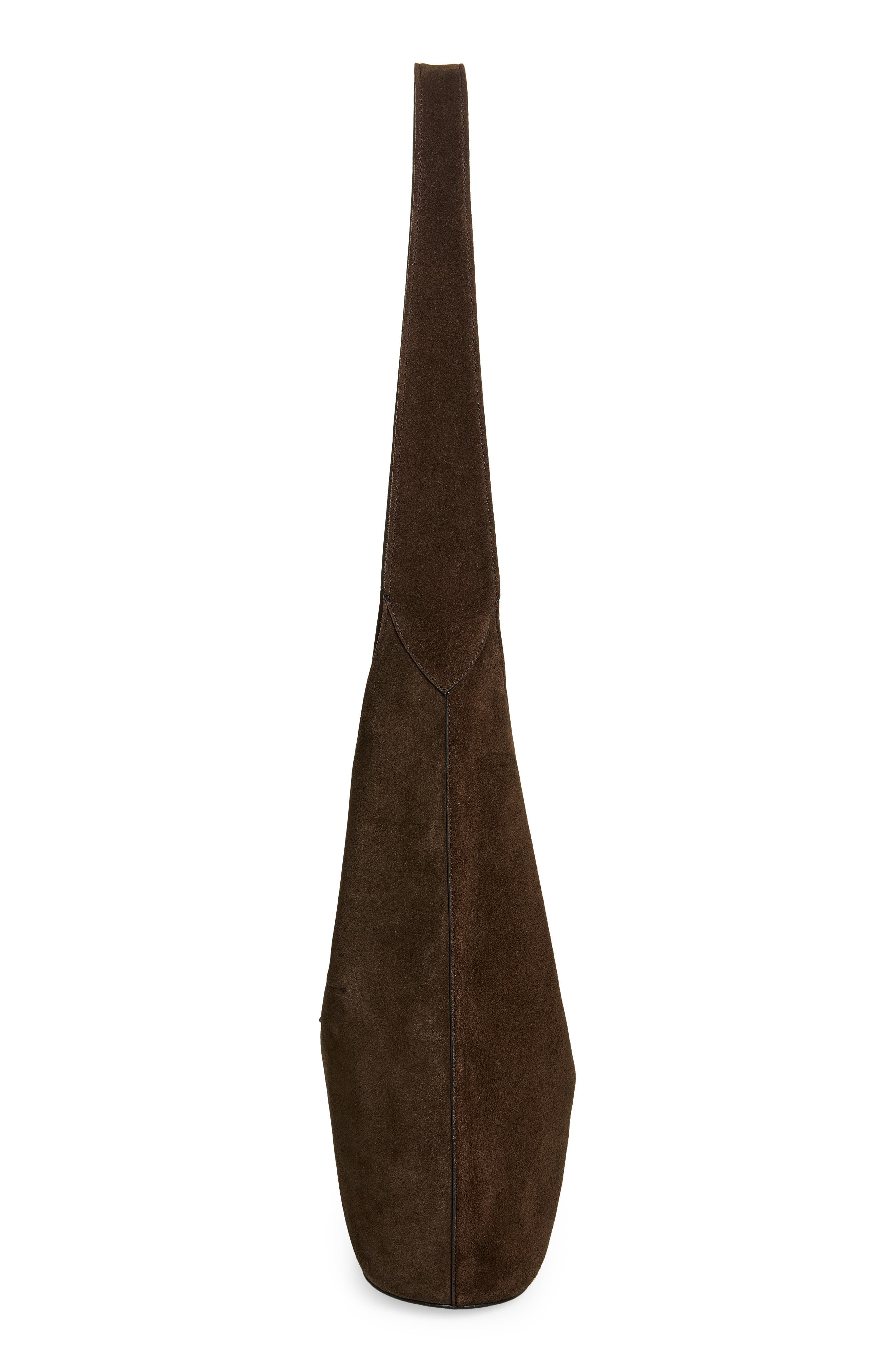 The Siena Suede Crossbody Bag, Alternate, color, DARK CHOCOLATE