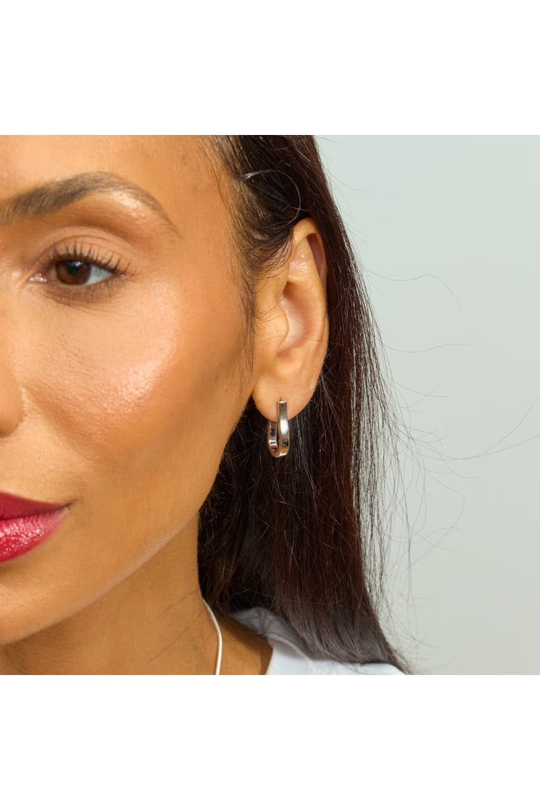 Petal Hoops Medium, Alternate, color, Sterling Silver