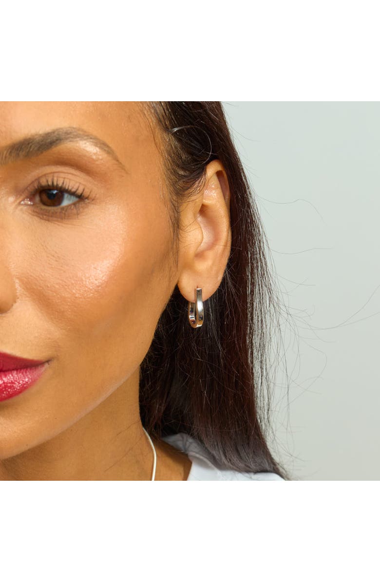 Lucy Quartermaine Petal Hoops Medium, Alternate, color, Sterling Silver