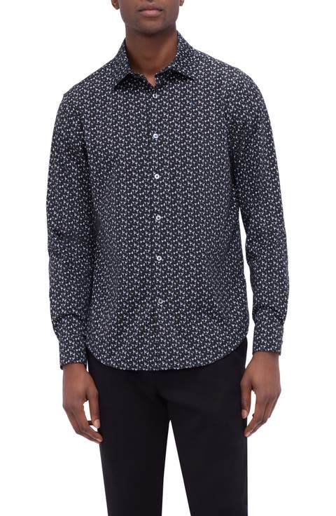 James OoohCotton® Martini Print Button-Up Shirt