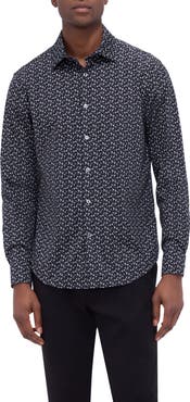 Bugatchi James OoohCotton® Martini Print Button-Up Shirt