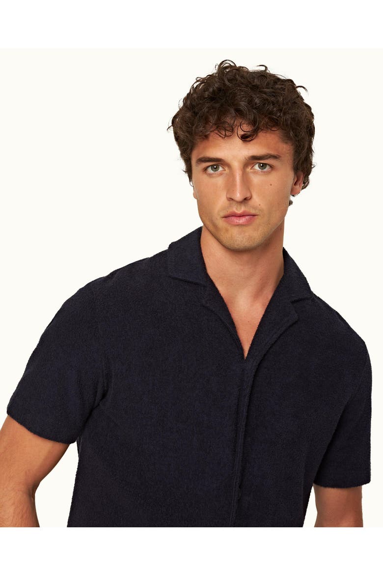 Howell Towelling Relaxed-Fit Shirt, Alternate, color, NIGHT IRIS