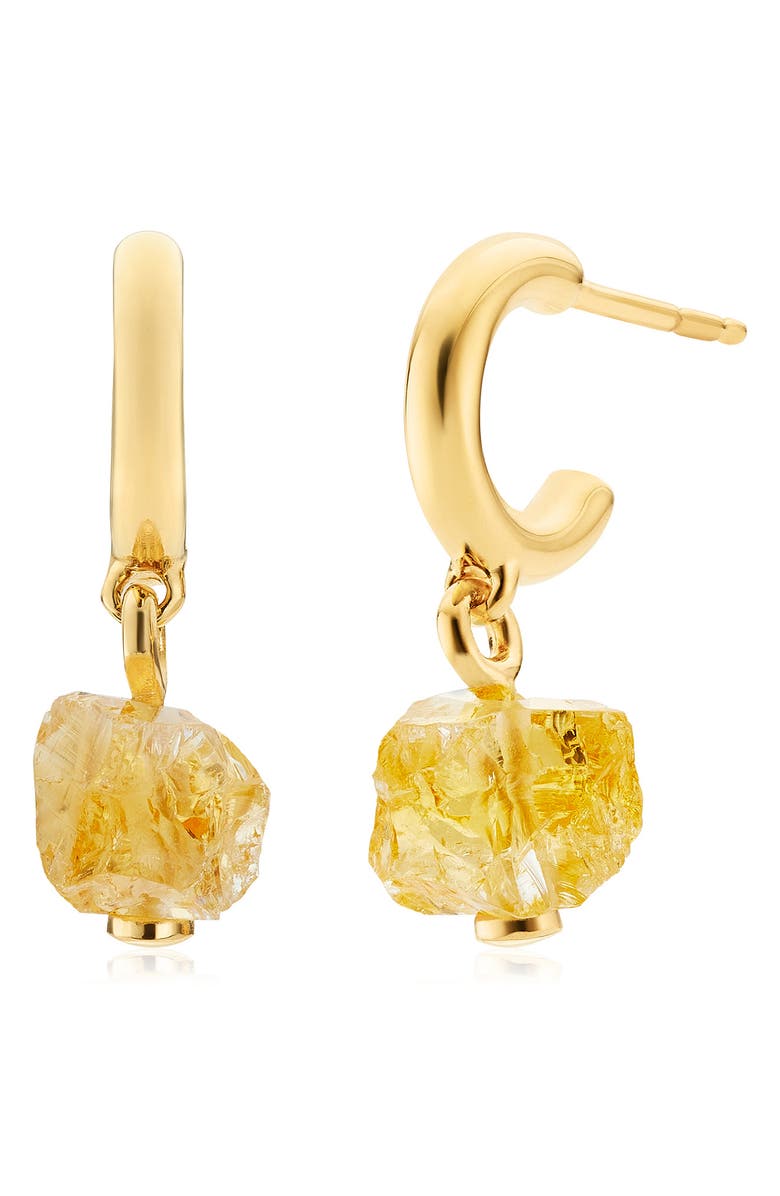Monica Vinader x Caroline Issa Gemstone Huggie Earrings, Alternate, color, 