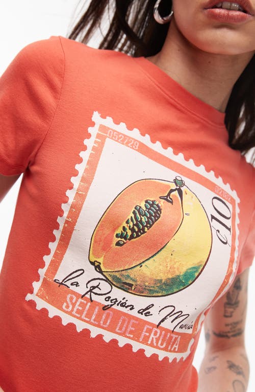 Shop Topshop Papaya Cotton Graphic Baby Tee
